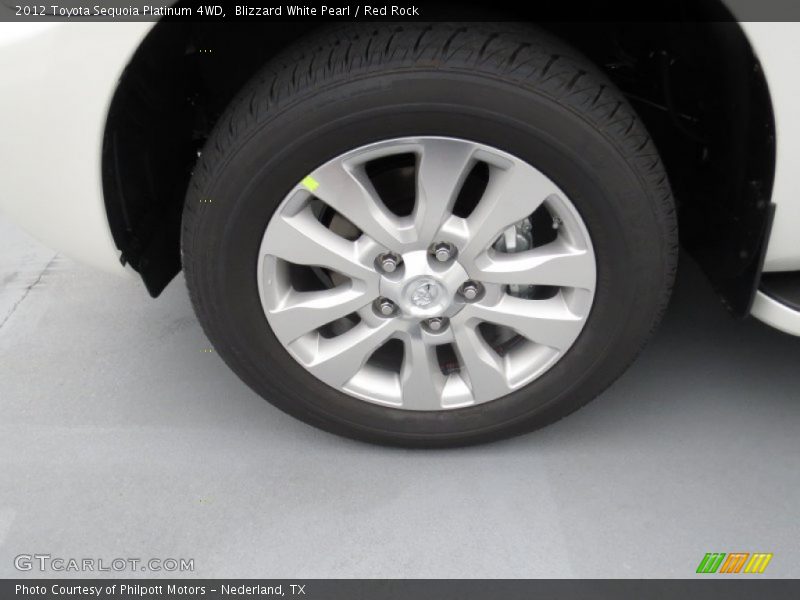 Blizzard White Pearl / Red Rock 2012 Toyota Sequoia Platinum 4WD
