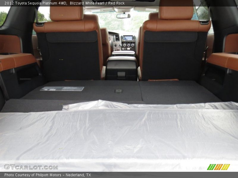 Blizzard White Pearl / Red Rock 2012 Toyota Sequoia Platinum 4WD