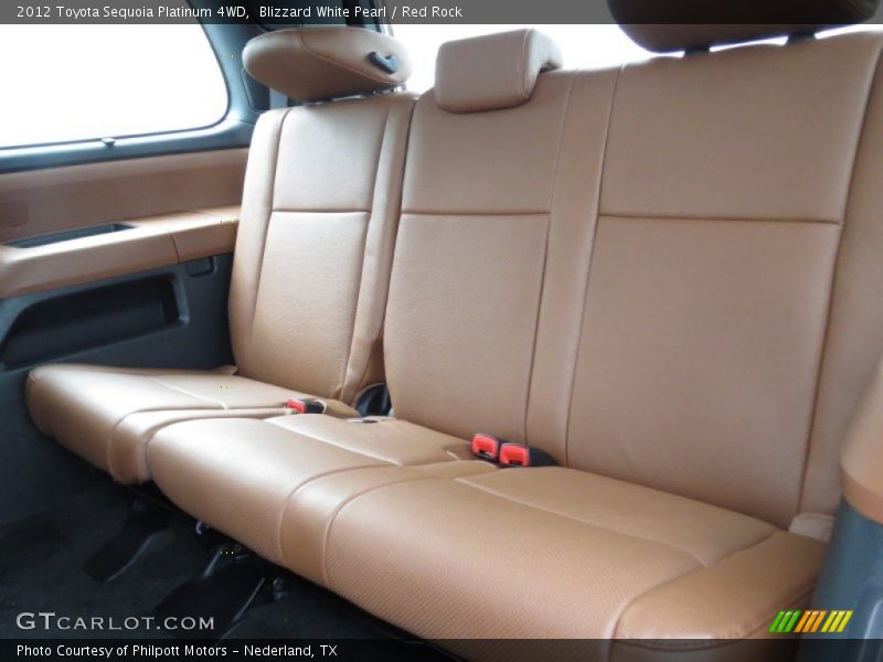Blizzard White Pearl / Red Rock 2012 Toyota Sequoia Platinum 4WD