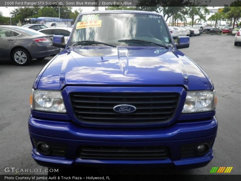 Sonic Blue Metallic / Ebony Black/Blue 2006 Ford Ranger STX SuperCab