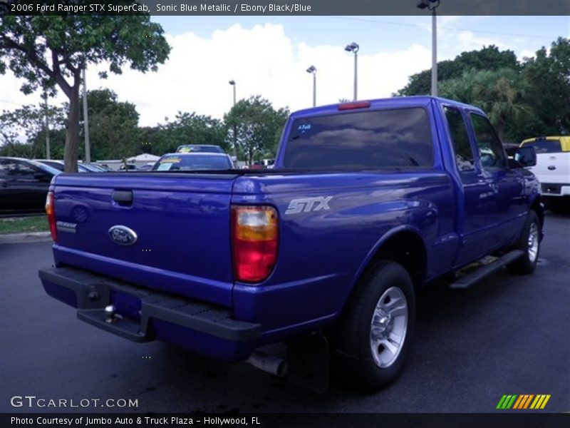 Sonic Blue Metallic / Ebony Black/Blue 2006 Ford Ranger STX SuperCab