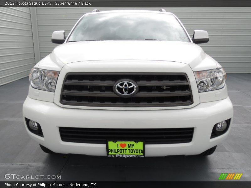 Super White / Black 2012 Toyota Sequoia SR5