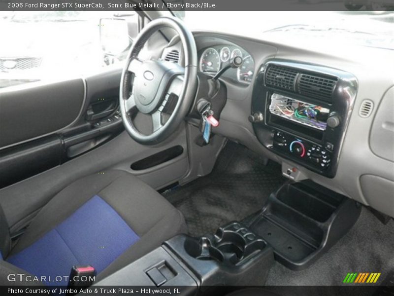 Sonic Blue Metallic / Ebony Black/Blue 2006 Ford Ranger STX SuperCab