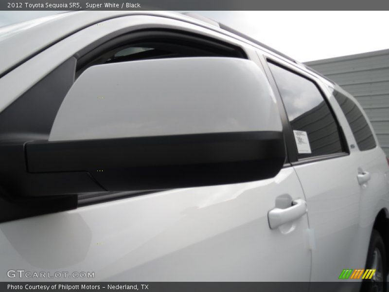 Super White / Black 2012 Toyota Sequoia SR5
