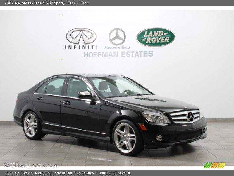 Black / Black 2009 Mercedes-Benz C 300 Sport
