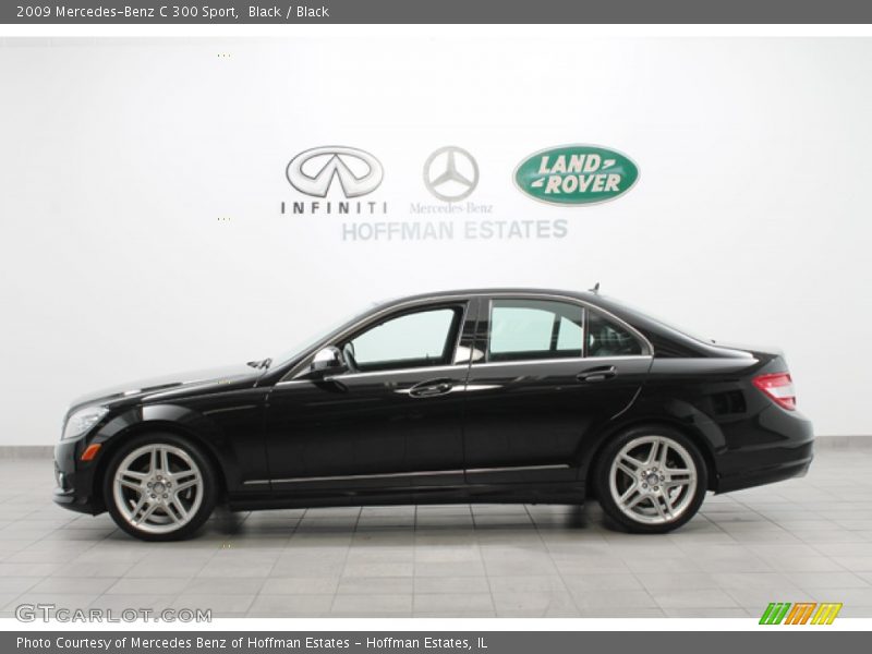 Black / Black 2009 Mercedes-Benz C 300 Sport