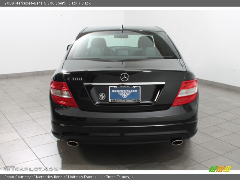 Black / Black 2009 Mercedes-Benz C 300 Sport