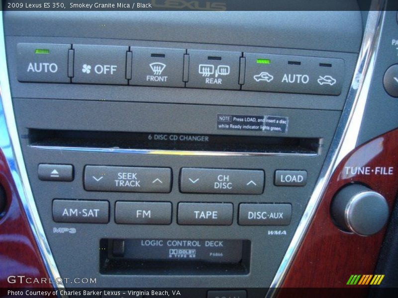 Smokey Granite Mica / Black 2009 Lexus ES 350