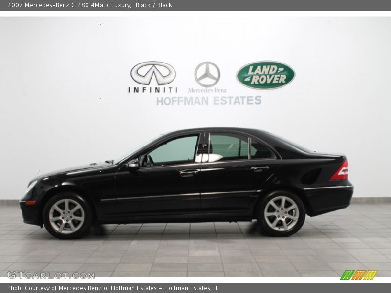 Black / Black 2007 Mercedes-Benz C 280 4Matic Luxury