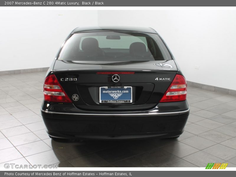 Black / Black 2007 Mercedes-Benz C 280 4Matic Luxury