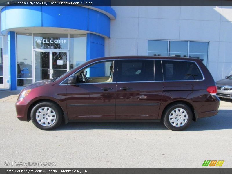 Dark Cherry Pearl / Beige 2010 Honda Odyssey LX