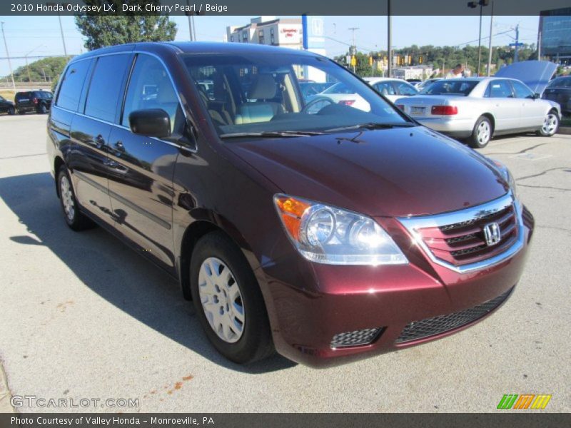 Dark Cherry Pearl / Beige 2010 Honda Odyssey LX