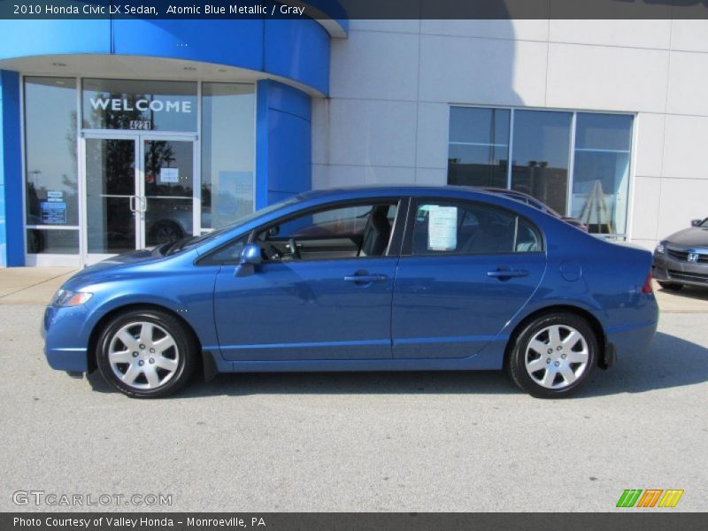 Atomic Blue Metallic / Gray 2010 Honda Civic LX Sedan