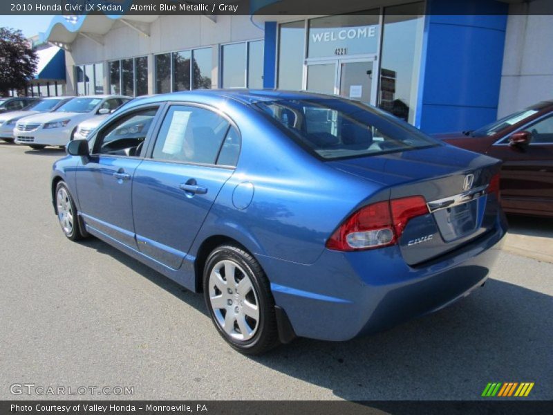 Atomic Blue Metallic / Gray 2010 Honda Civic LX Sedan