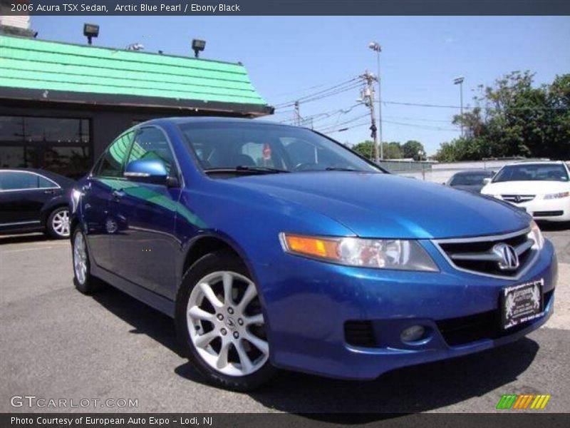 Arctic Blue Pearl / Ebony Black 2006 Acura TSX Sedan