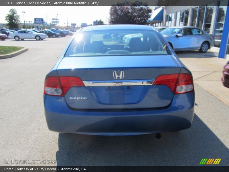Atomic Blue Metallic / Gray 2010 Honda Civic LX Sedan