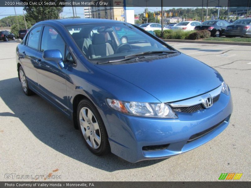 Atomic Blue Metallic / Gray 2010 Honda Civic LX Sedan