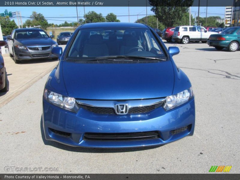 Atomic Blue Metallic / Gray 2010 Honda Civic LX Sedan
