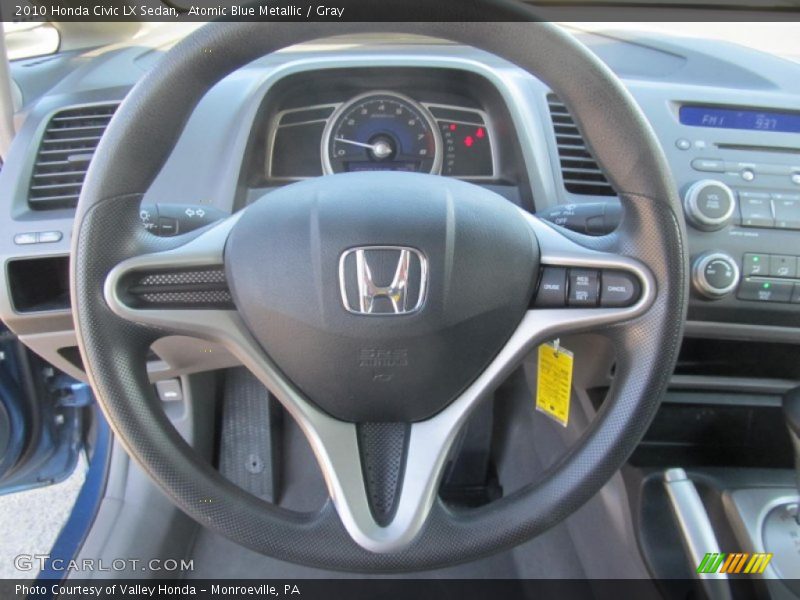 Atomic Blue Metallic / Gray 2010 Honda Civic LX Sedan