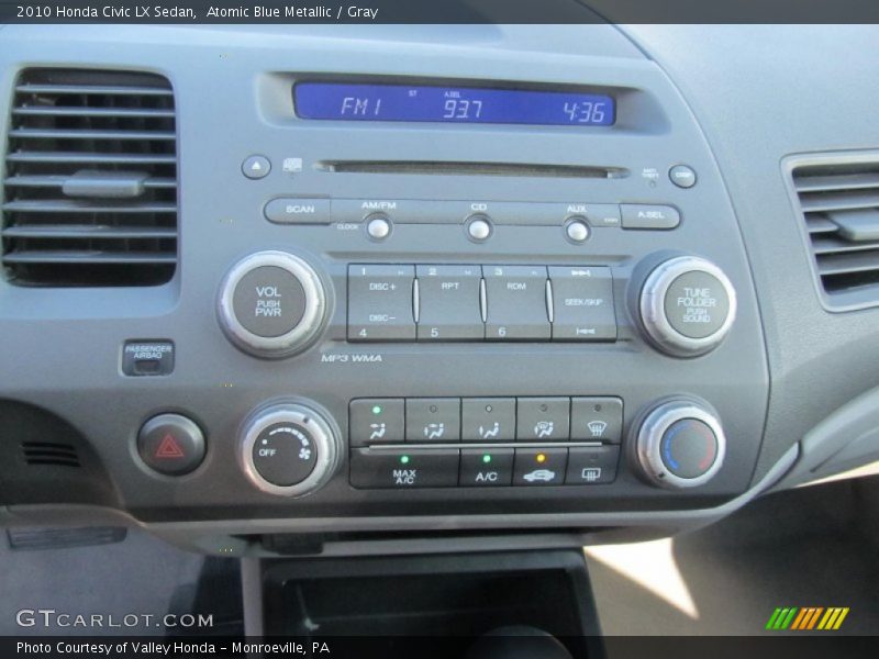 Atomic Blue Metallic / Gray 2010 Honda Civic LX Sedan