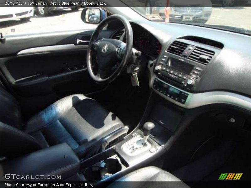 Arctic Blue Pearl / Ebony Black 2006 Acura TSX Sedan