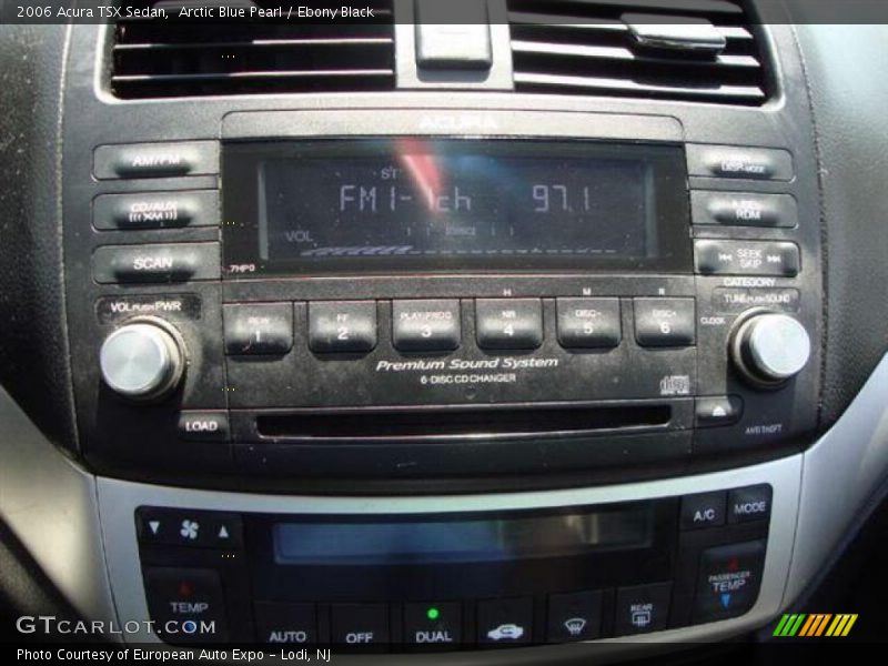 Arctic Blue Pearl / Ebony Black 2006 Acura TSX Sedan