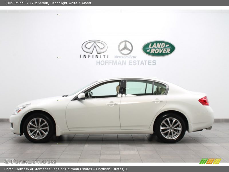 Moonlight White / Wheat 2009 Infiniti G 37 x Sedan