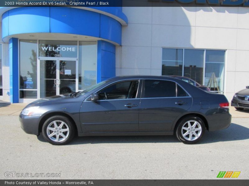 Graphite Pearl / Black 2003 Honda Accord EX V6 Sedan