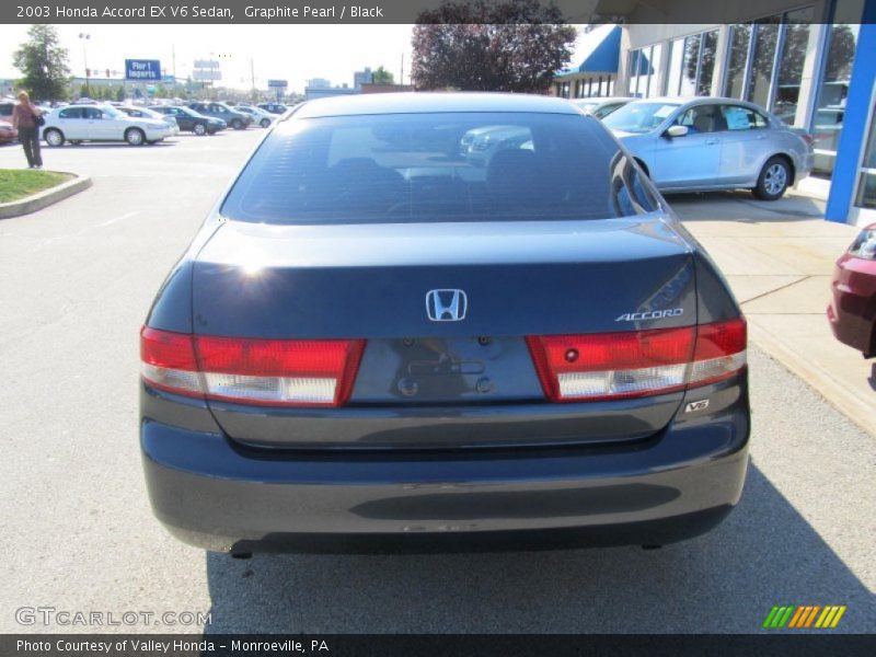 Graphite Pearl / Black 2003 Honda Accord EX V6 Sedan