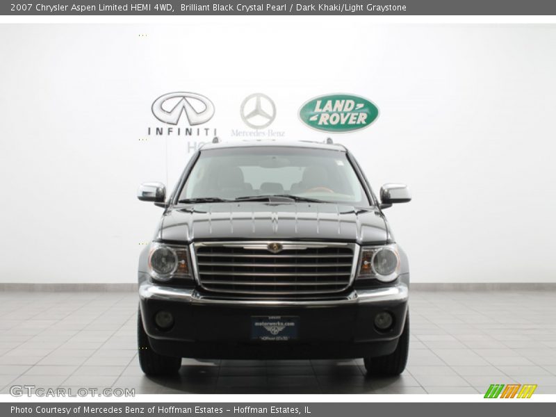 Brilliant Black Crystal Pearl / Dark Khaki/Light Graystone 2007 Chrysler Aspen Limited HEMI 4WD