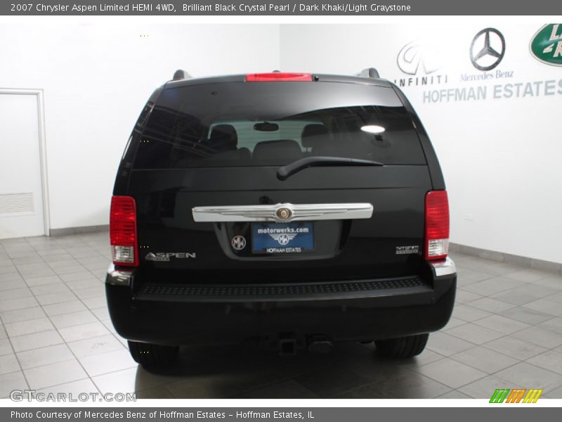 Brilliant Black Crystal Pearl / Dark Khaki/Light Graystone 2007 Chrysler Aspen Limited HEMI 4WD
