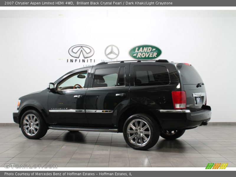 Brilliant Black Crystal Pearl / Dark Khaki/Light Graystone 2007 Chrysler Aspen Limited HEMI 4WD