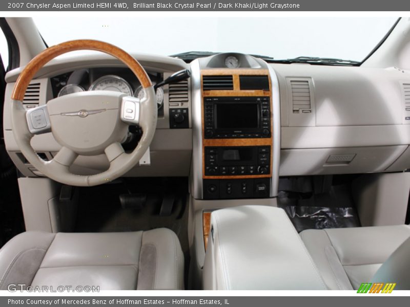Brilliant Black Crystal Pearl / Dark Khaki/Light Graystone 2007 Chrysler Aspen Limited HEMI 4WD