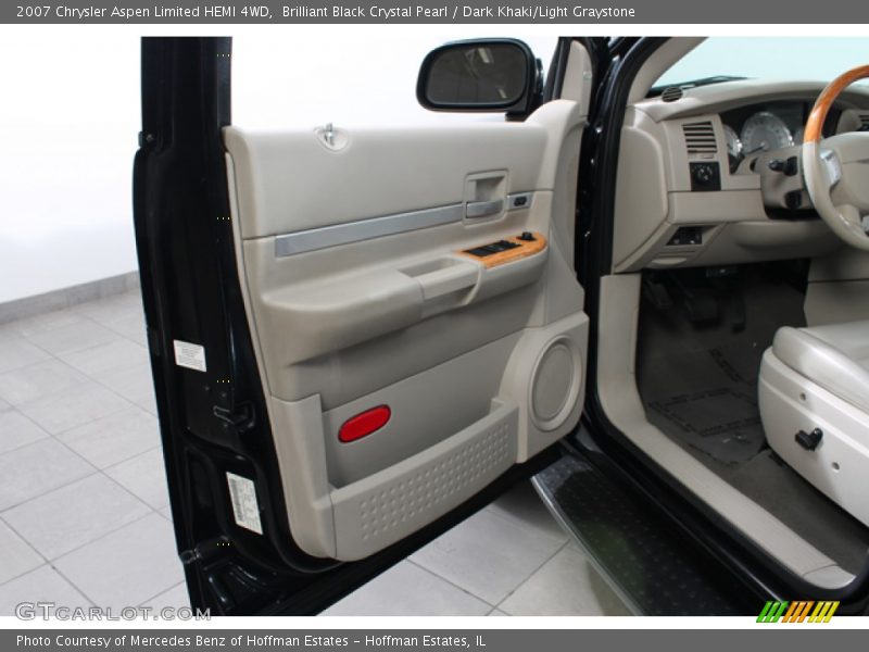 Brilliant Black Crystal Pearl / Dark Khaki/Light Graystone 2007 Chrysler Aspen Limited HEMI 4WD