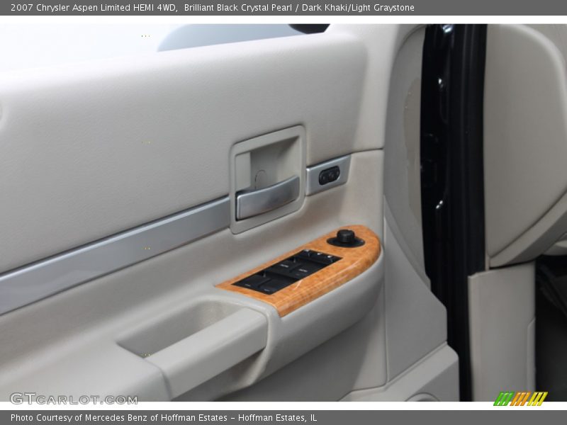 Brilliant Black Crystal Pearl / Dark Khaki/Light Graystone 2007 Chrysler Aspen Limited HEMI 4WD