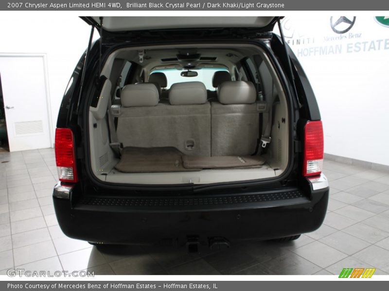 Brilliant Black Crystal Pearl / Dark Khaki/Light Graystone 2007 Chrysler Aspen Limited HEMI 4WD