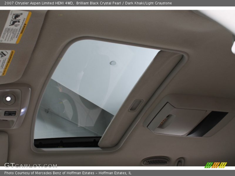 Brilliant Black Crystal Pearl / Dark Khaki/Light Graystone 2007 Chrysler Aspen Limited HEMI 4WD