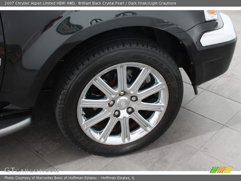Brilliant Black Crystal Pearl / Dark Khaki/Light Graystone 2007 Chrysler Aspen Limited HEMI 4WD