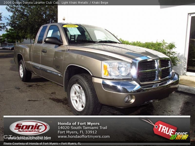 Light Khaki Metallic / Khaki Beige 2006 Dodge Dakota Laramie Club Cab