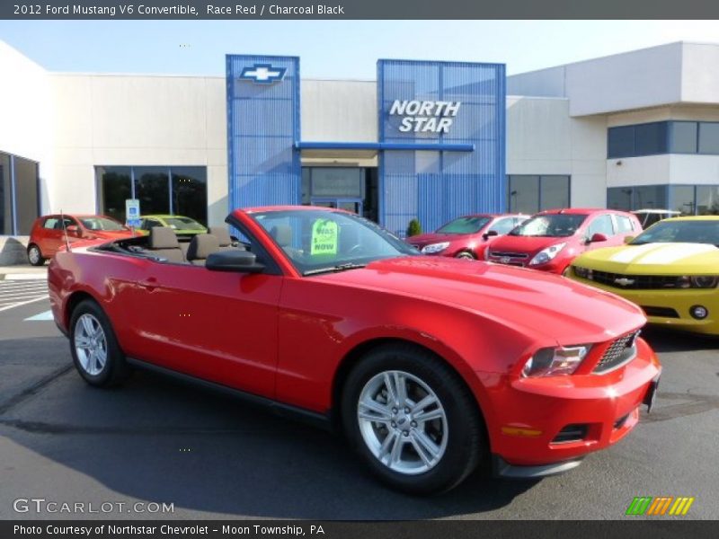 Race Red / Charcoal Black 2012 Ford Mustang V6 Convertible