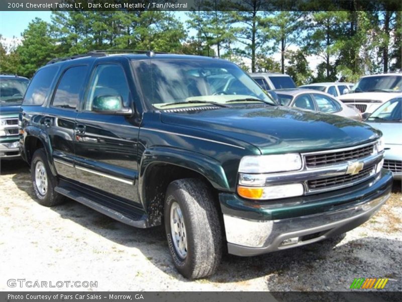 Dark Green Metallic / Tan/Neutral 2004 Chevrolet Tahoe LT