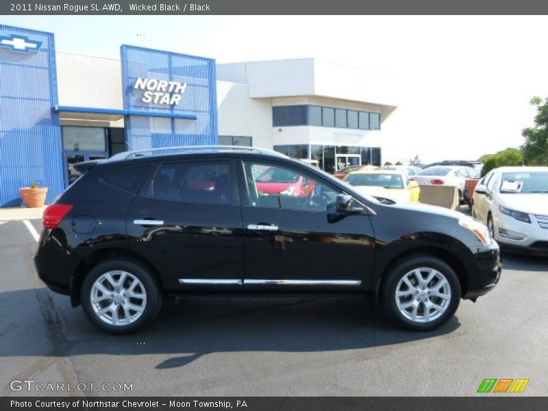Wicked Black / Black 2011 Nissan Rogue SL AWD