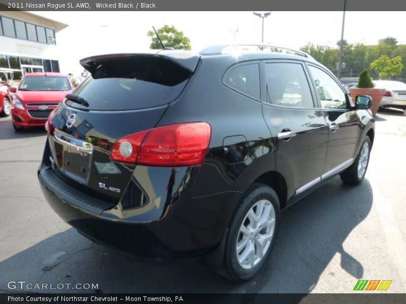 Wicked Black / Black 2011 Nissan Rogue SL AWD