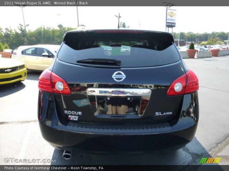 Wicked Black / Black 2011 Nissan Rogue SL AWD