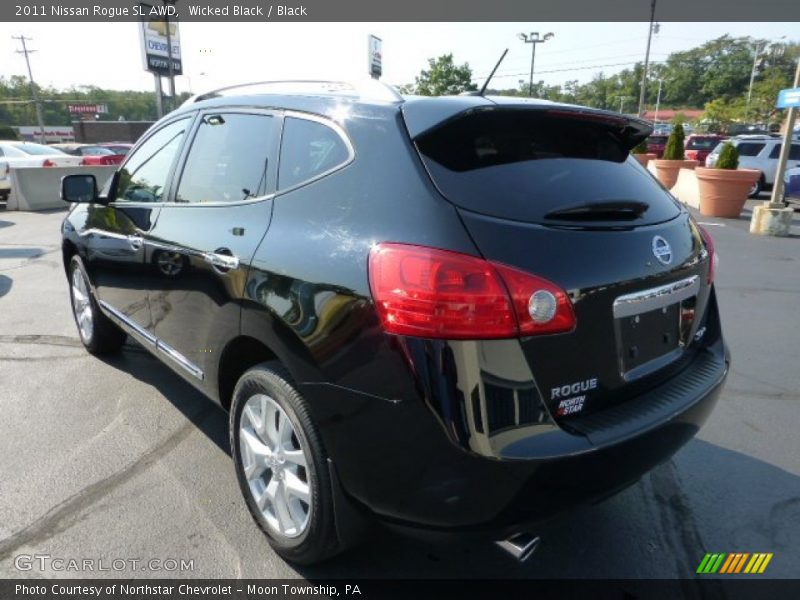 Wicked Black / Black 2011 Nissan Rogue SL AWD