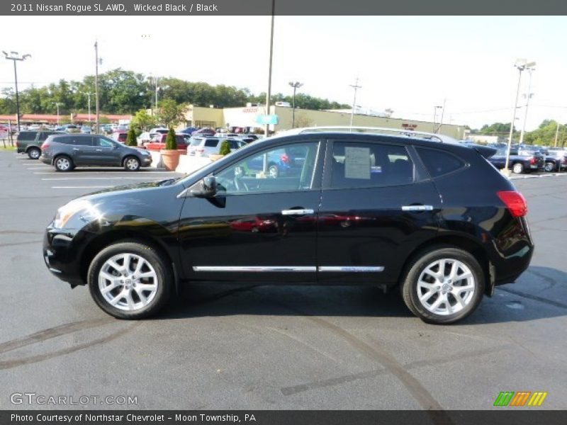 Wicked Black / Black 2011 Nissan Rogue SL AWD