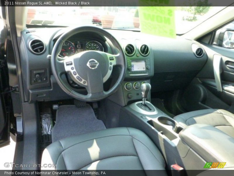 Wicked Black / Black 2011 Nissan Rogue SL AWD