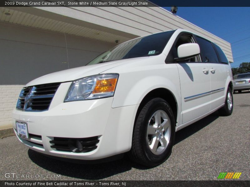 Stone White / Medium Slate Gray/Light Shale 2009 Dodge Grand Caravan SXT