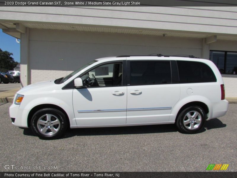 Stone White / Medium Slate Gray/Light Shale 2009 Dodge Grand Caravan SXT