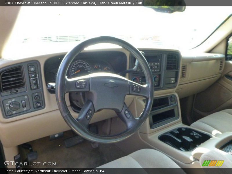 Dark Green Metallic / Tan 2004 Chevrolet Silverado 1500 LT Extended Cab 4x4